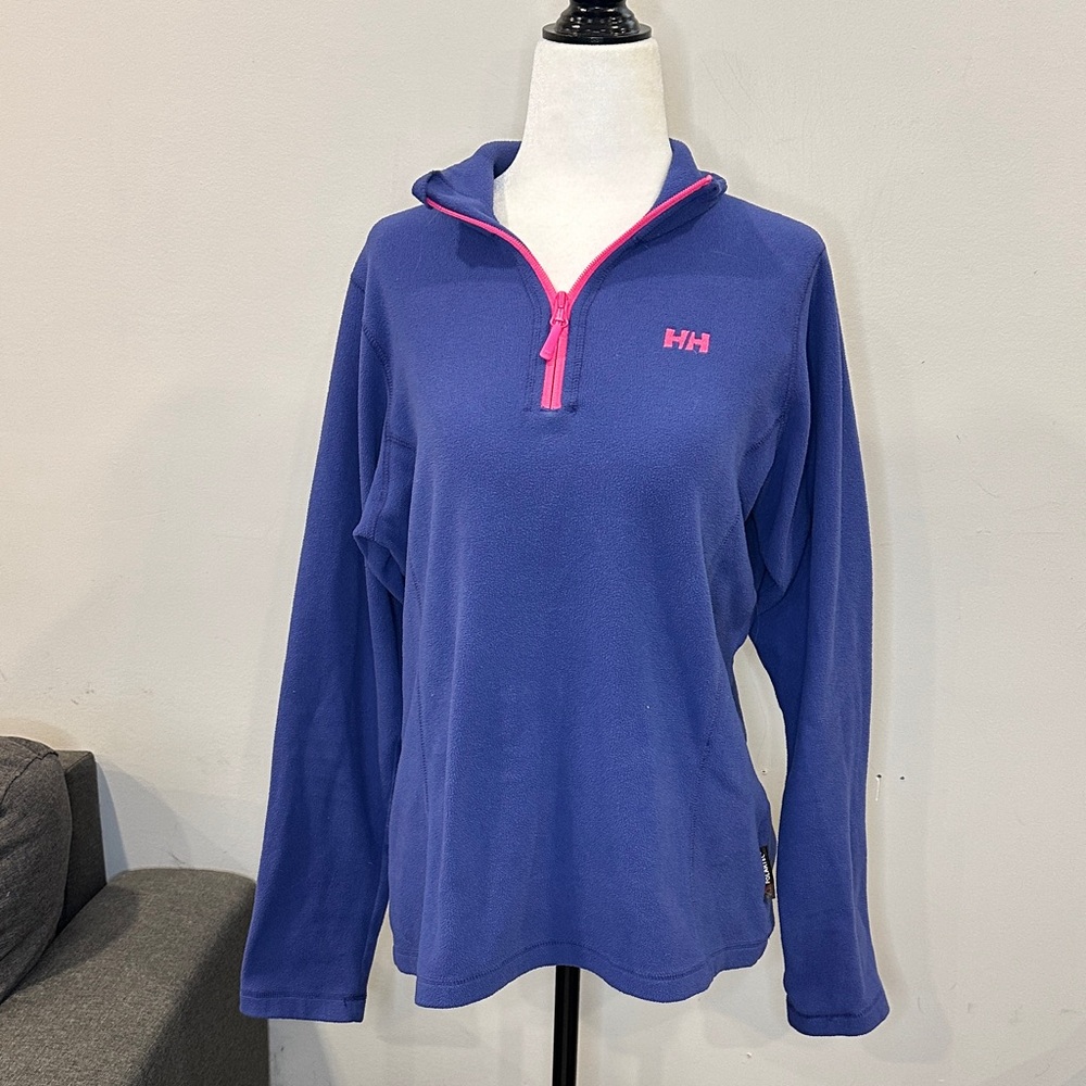Helly Hansen Purple Polartec Fleece Quarter-Zip with Pink Accents